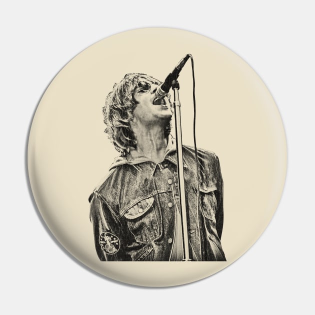 Retro Liam Gallagher Pin by MuraiKacerStore