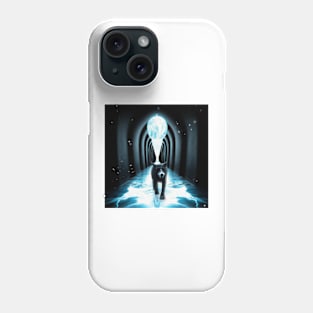 Wolf in tunnel for the moon Phone Case