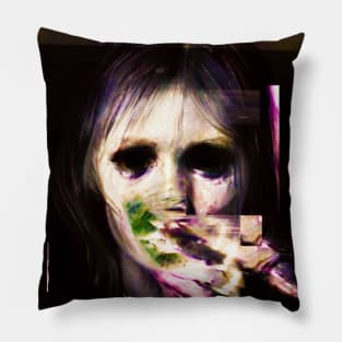 LOST Horror Zombie Monster Glitch Art Pillow