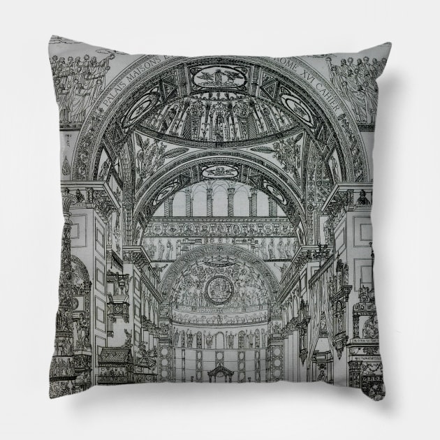 Church temple of sublime architecture to God the Father Pillow by Marccelus