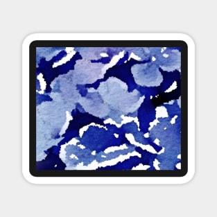 Shades of Blue floral print Magnet