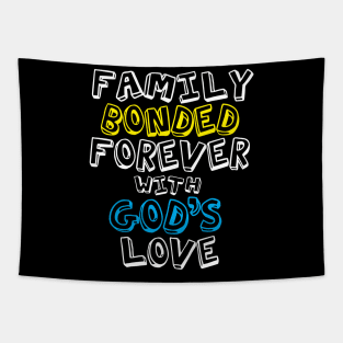 Family Bonded Forever with God's Love Tapestry