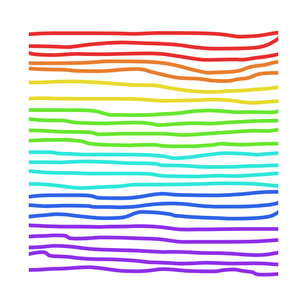 Rainbow Colors Hand Drawn Lines by Whoopsidoodle