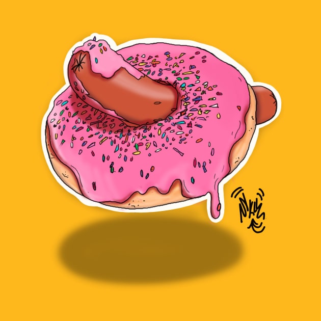 Hot dog Doughnut by SkilZ Designs