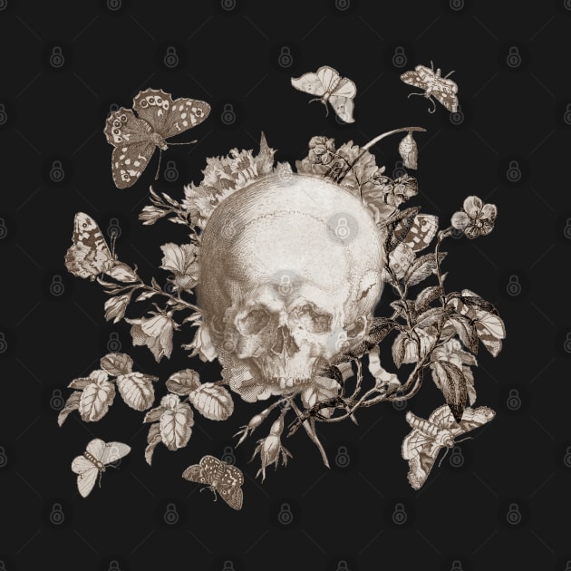 GOTHIC FLORAL SKULL by Biophilia