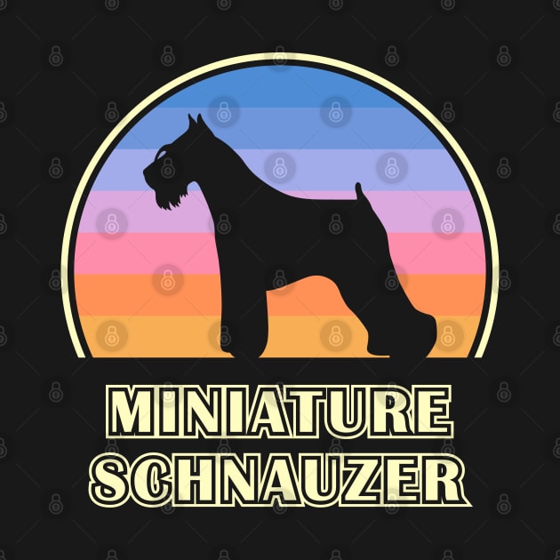 Miniature Schnauzer Vintage Sunset Dog by millersye