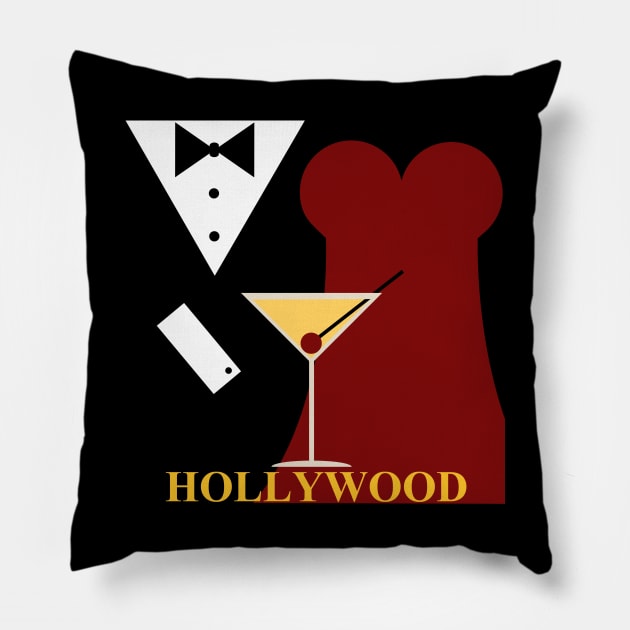 Hollywood drinks Pillow by TeawithAlice