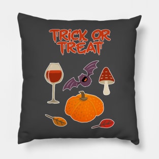 Trick or treat autumn Halloween design Pillow