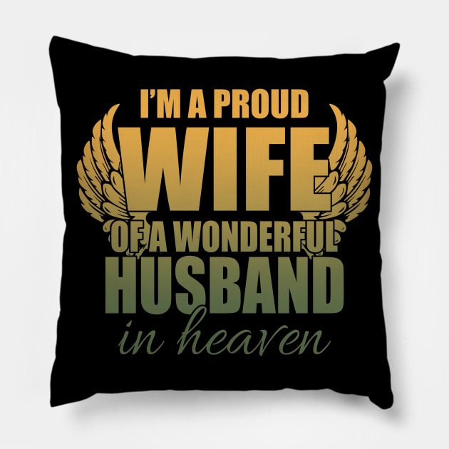 Womens I_m A Proud Wife Of A Wonderful Husband In Heaven Pillow by HomerNewbergereq