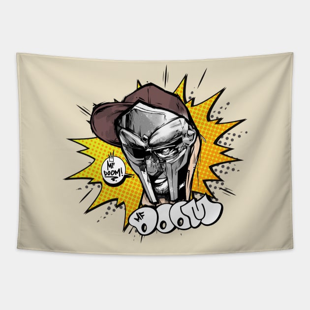 MF DOOM COMIC SKETCH DESIGN Tapestry by Basic Lee