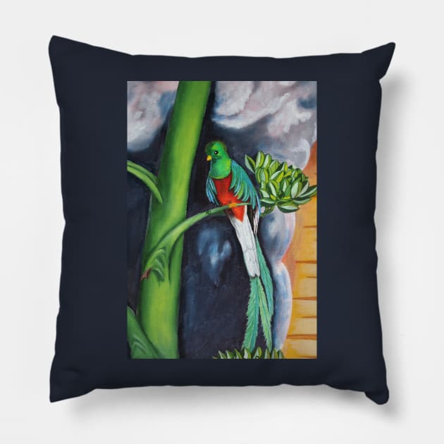 Mexican Quetzal Pillow by jleopold