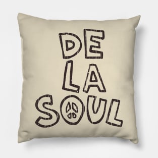 Retro De La Soul - Brown Pencil Pillow