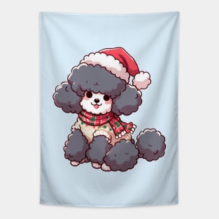 Cute Christmas Poodle Tapestry