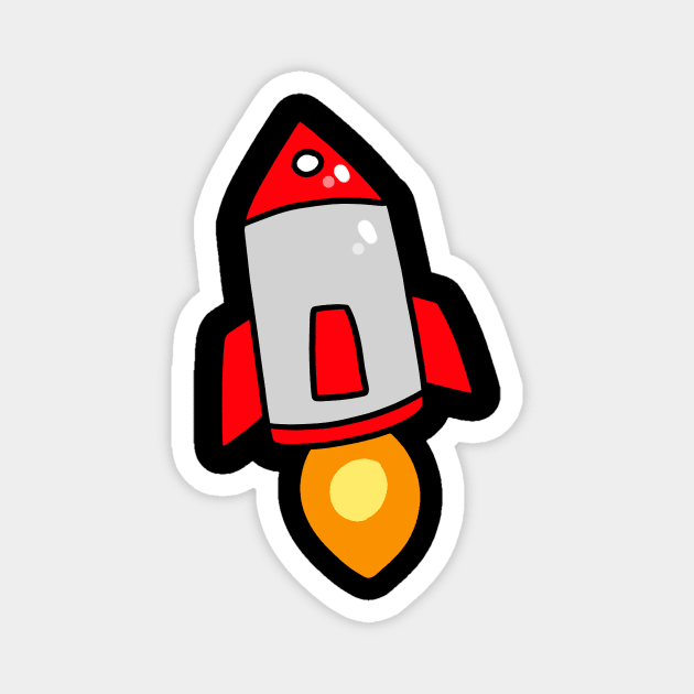 Cute Rocket Magnet by saradaboru