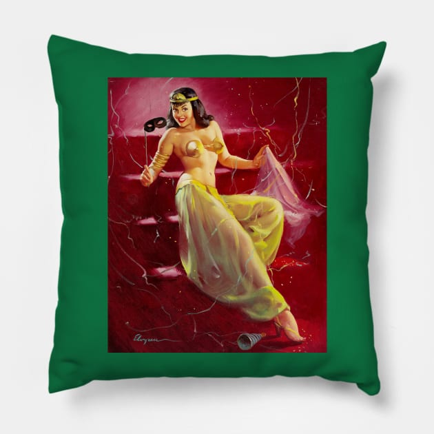 Did You Recognize Me by My Voice? Vintage 1948 Gil Evgren Pinup Pillow by Jarecrow 