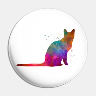 Korat cat in watercolor Pin