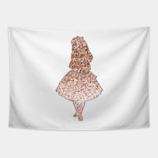 Sparkling rose gold Alice Tapestry