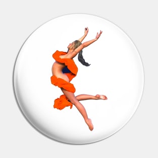 Woman girl dancer leaping in air Pin