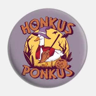 Honkus Ponkus // Funny Halloween Goose Witch Pin