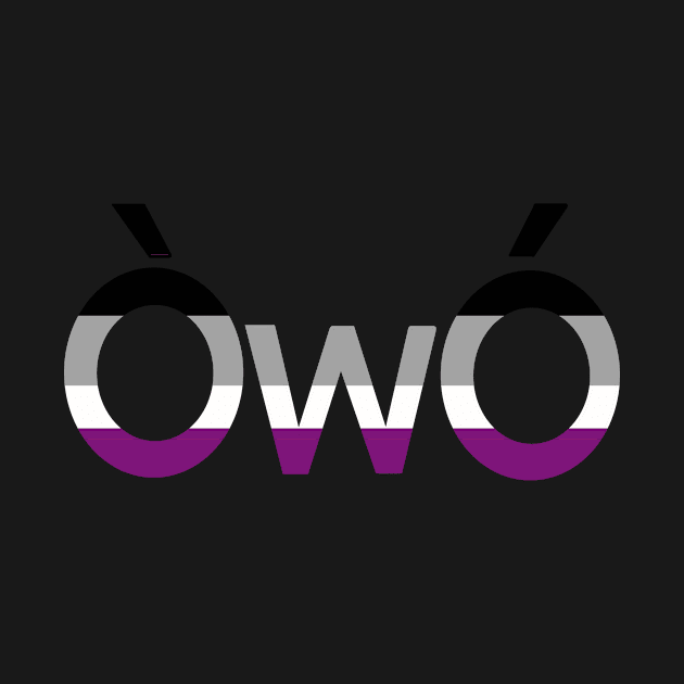 ÒwÓ asexual angry owo pride emoticon by Skrayer1219