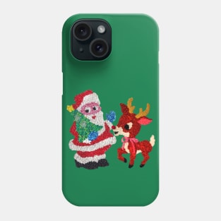 Santa & Rudolph 70s Melted Plastic Popcorn Phone Case