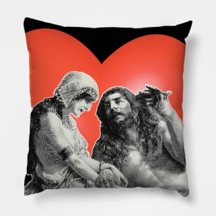 Warrior and Harlot flirting bible scene Pillow