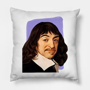 French Philosopher René Descartes illustration Pillow