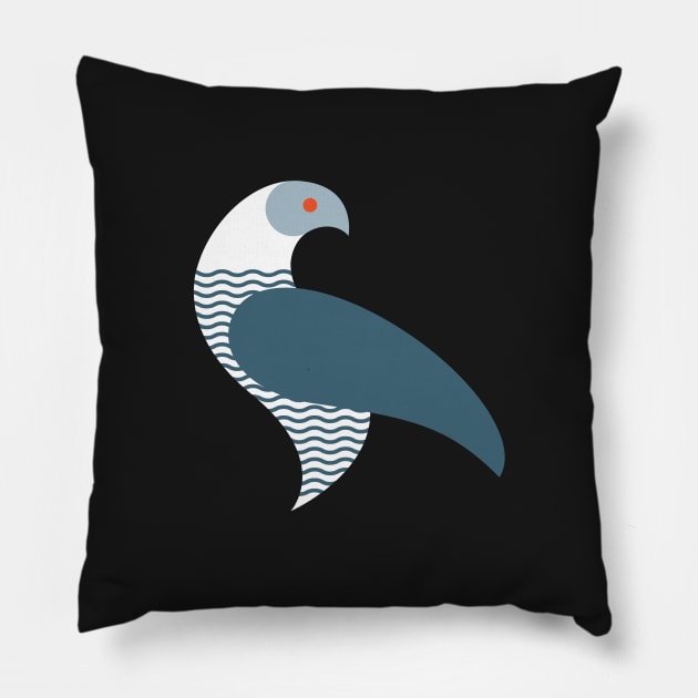 Hawk on black Pillow by SakalDesign