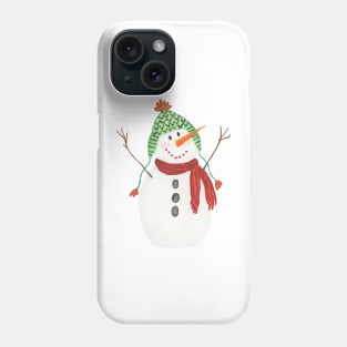 Snowman - Perfect Holiday Gift - Painted in Christmas Colors Phone Case