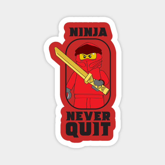 Ninjago Ninja Never Quit Kai Red Fan-Art Magnet by ForTheBoys