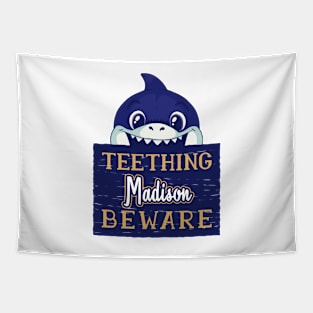 Madison - Funny Kids Shark - Personalized Gift Idea - Bambini Tapestry