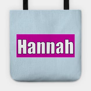 Top 10 best personalised gifts 2022  - Hannah -personalised, personalized  name white on pink - custom name Hannah Tote