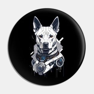 Abstract Cyber Dog Pin