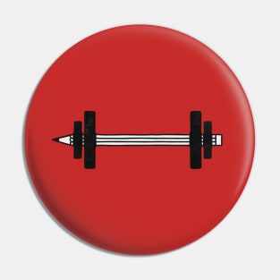 Keep practicing - Dumbbell and pencil Pin