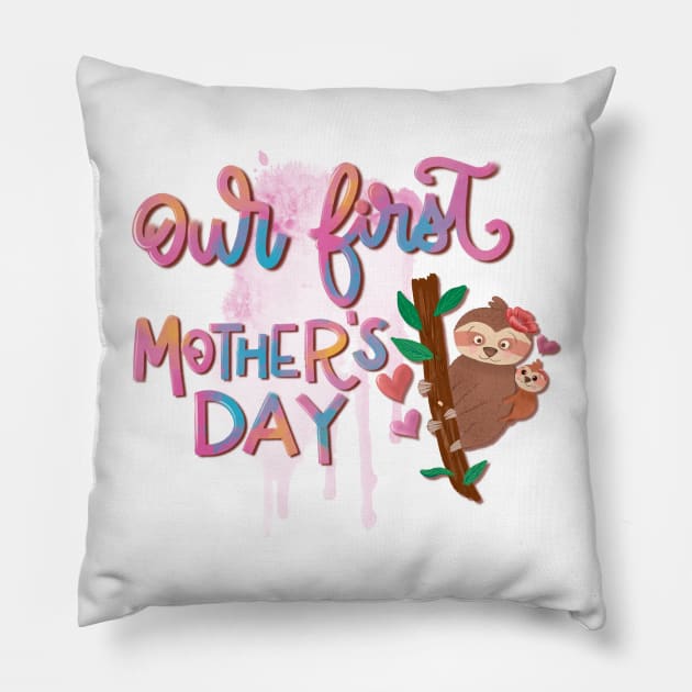 Our first mother's day Pillow by PrintAmor