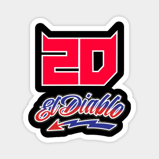 Fabio Quartararo El Diablo Logo Magnets for Sale | TeePublic