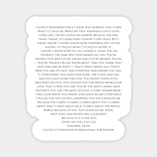 castiel confession speech supernatural destiel 2 Magnet