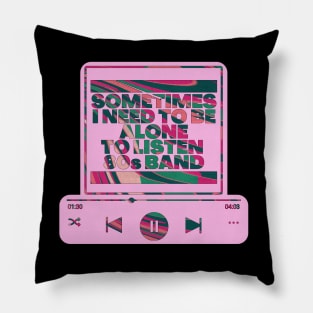 80s band listen alone art pink liquify Pillow