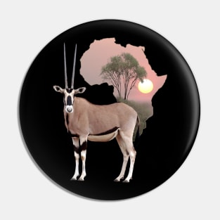 Oryx - Africa - Antelope - Gazelle - Wildlife Pin