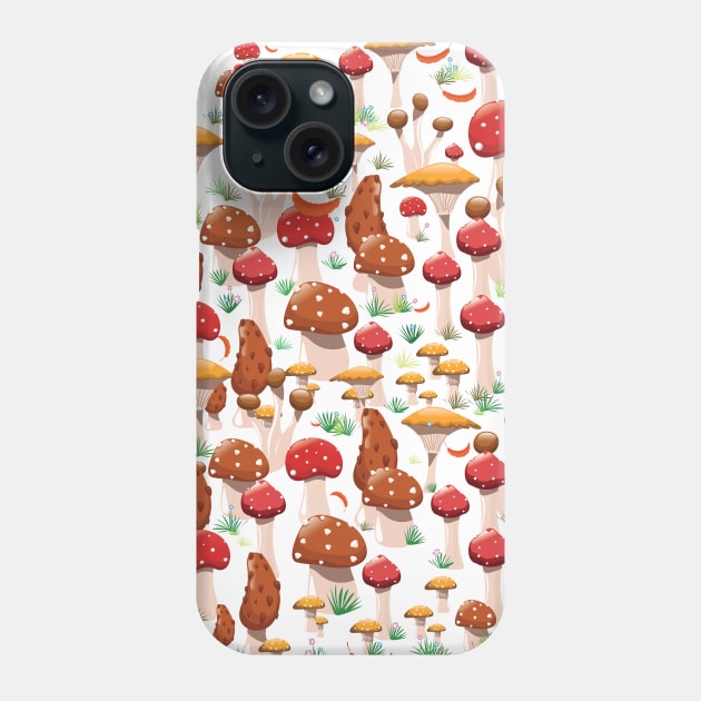 Cute Mushrooms Phone Case by nickemporium1