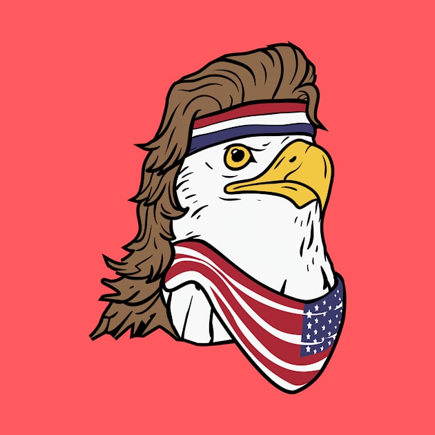 4th of July American Bald Mullet Eagle 'Merica by Nowhereman78