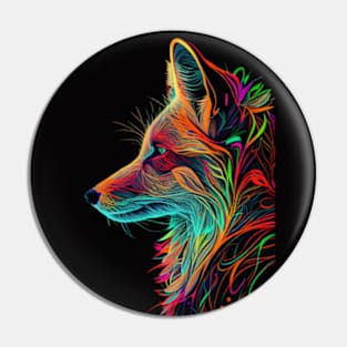 Colorful Fox: Adorable and Cute Wildlife Animals in Vibrant Colors Pin