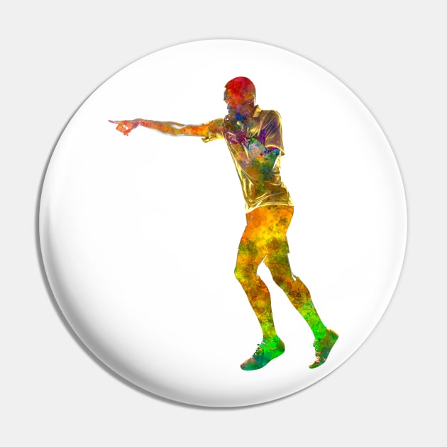 Soccer referee in watercolor Pin by PaulrommerArt