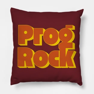 Prog Rock - Vintage Progressive Rock Typography Pillow