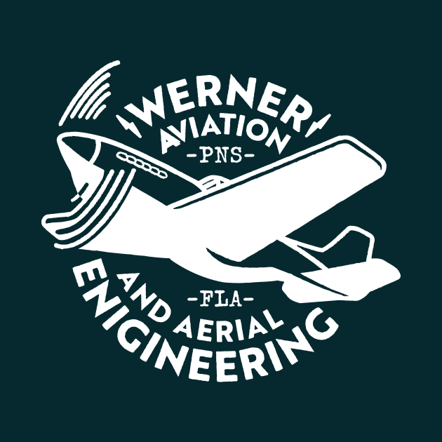 Werner Aviation (White on Dark Blue) by jepegdesign