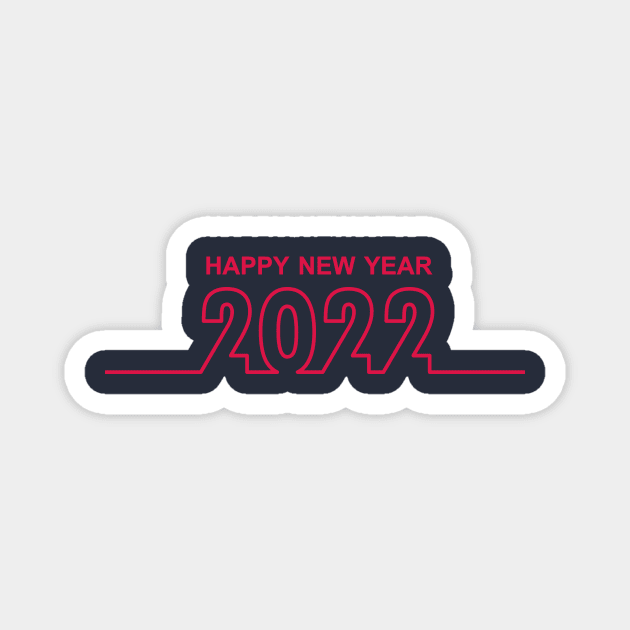 Happy New Year 2022 Magnet by AraDesign