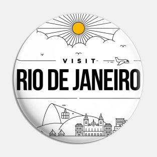 Rio de Janeiro Minimal Lineal Poster Pin