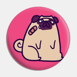 Sad Hurt Pug Pin