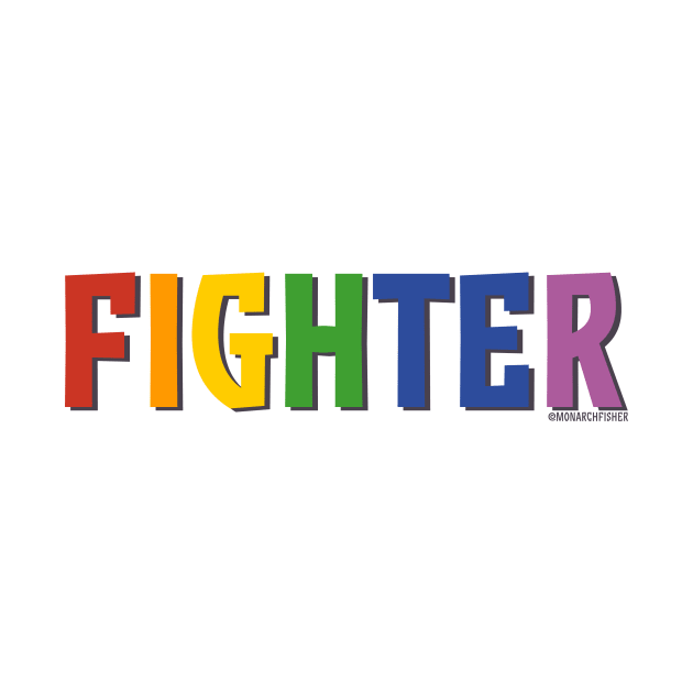 Fighter Pride Shirt (Rainbow) by MonarchFisher