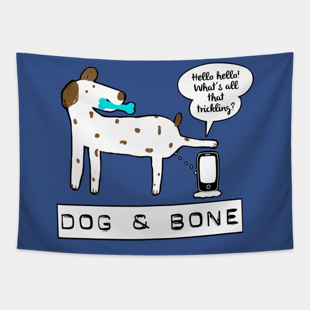 Dog and Bone Cockney London Design Tapestry by EmmaFifield